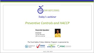 Preventive Controls and HACCP