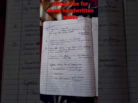 Reproduction In Organisms One shot revision handwritten notes/cbse/neet