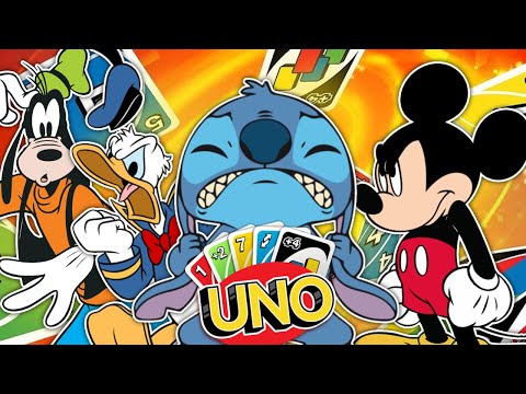 Stitch Plays Uno With Mickey, Donald and Goofy!!