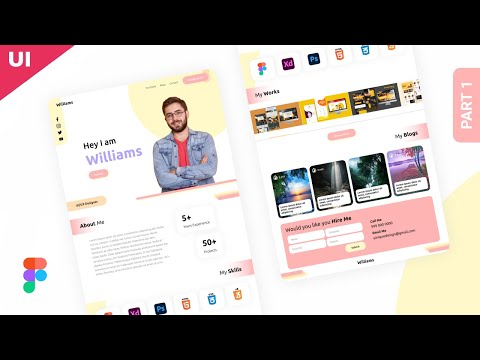 Portfolio website UI Design In Figma Part 1 | Figma Speed Art | UI Nique