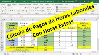 Calculating Payroll for Working Hours with Overtime using Excel - (Downloadable Template)