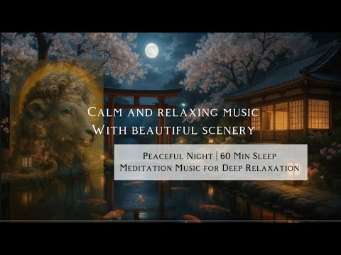 Peaceful Night | 60 Min Sleep Meditation Music for Deep Relaxation #sleep #meditation #relax #shorts