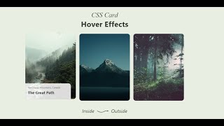 CSS Card Hover Effects | Web Design Tutorial