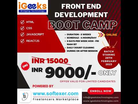 i Geeks Technologies | Front End Boot Camp | Enroll Now