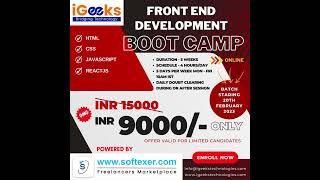 i Geeks Technologies | Front End Boot Camp | Enroll Now