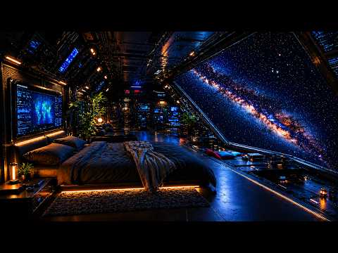 Midnight Orbit [Deep Space Bedroom] Ambient for Sleep & Focus (2 Hours) 4K