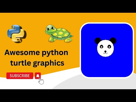 Python turtle graphics tutorial | Panda Shape Design | Turtle graphics