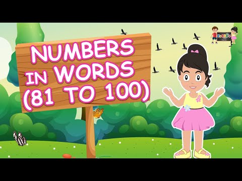 Numbers in words 81 TO 100 | Counting numbers | KooBoo | 81 to 100 Numbers | English Kids Learning