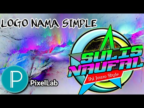 Membuat logo nama simple _di PixelLab