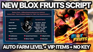 NEW Blox Fruits Script (Roblox) * NO KEY * Fastest Auto-Farm + VIP Items Update 27.6 Delta Executor
