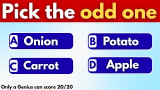 "🔥 Odd One Out IQ Challenge! 💡 98% FAIL This Test – Can YOU Get All 20 Right? | IQ Test #16"