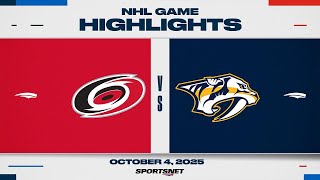 NHL Preseason Highlights | Hurricanes vs. Predators - October 4, 2025