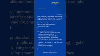 Java Daily Tip: For using Lambda Expression #functionalinterface #lambda #streamapi