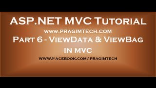 Part 6  ViewData and ViewBag in mvc