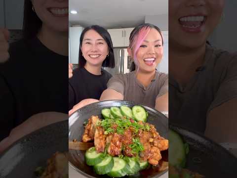 Fried Chicken with Scallion Sauce #recipe #cooking