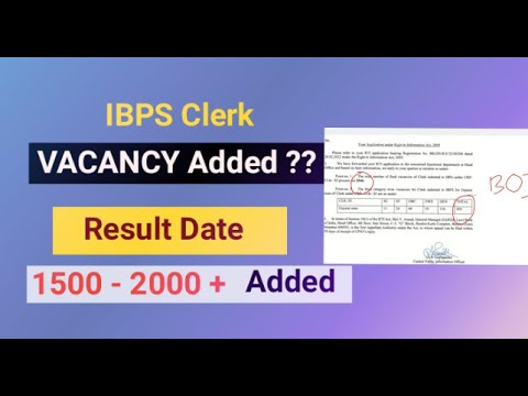 IBPS Clerk How much 🤩 Vacancies increase l PNB BOI Vacancies increase IBPS Clerk 2022