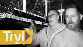 Team Splits Up to Explore the U.S.S. Constellation﻿ | The Holzer Files | Travel Channel