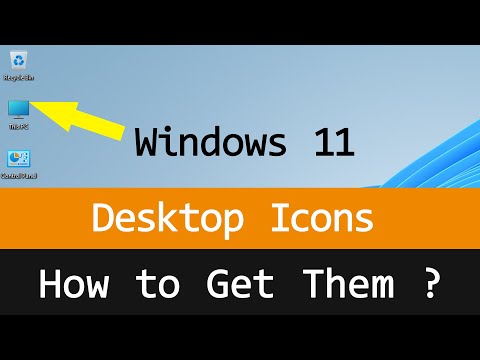 How to have This PC, Control Panel Desktop Icons in Windows 11 Computer