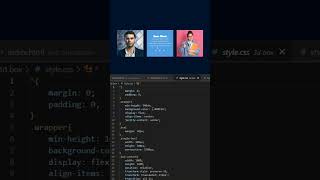 3D profile Card Hover Animation #shorts