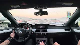 BMW E60 M5 V10 Drag Race vs Corvette Z06
