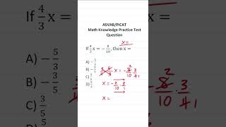 Solving Equations: ASVAB/PiCAT Math Knowledge Practice Test Question #acetheasvab with #grammarhero