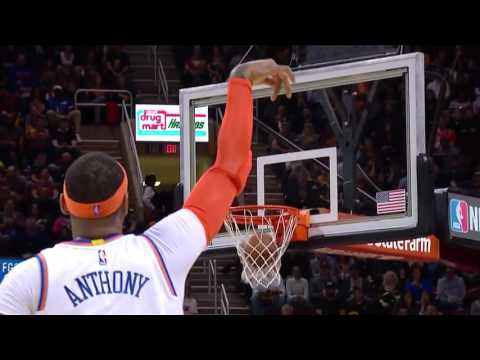 Carmelo Anthony Drains the Triple   Knicks vs Cavaliers   February 23, 2017   2016 17 NBA Season