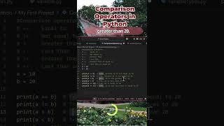 Comparison Operators in Python #Python #ComparisonOperators #LearnToCode #CodingShorts #python