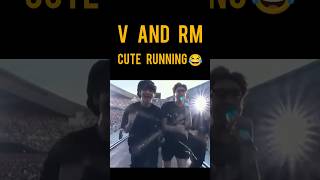 V And RM cute running on stage 😂🥰#taehyung #v #rmbts#aptrose #viralbtsshorts#youtubeshorts #trending