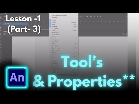 Adobe Animate: Tools & Properties!" – Lesson 1.3,