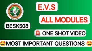 🔥 EVS One Shot | All 5 Modules Complete | Most Important Questions | VTU Exam 2026 | BESK508 | PYQ's