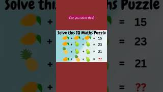 Can you solve this? #solvemath #mathsquiz #iqmaths #puzzle #shortsyoutube #shorts