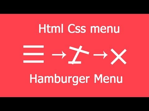 How To Create a Transforming Hamburger Menu Icon with html and css