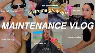 SELF CARE GLOW UP ROUTINE 🫧 hair makeover, nail appts *maintenance vlog* diy self tan, skin care