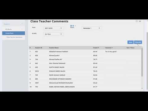 13- How To Add General Comments And Efforts for Students- Paradigm School Managment System