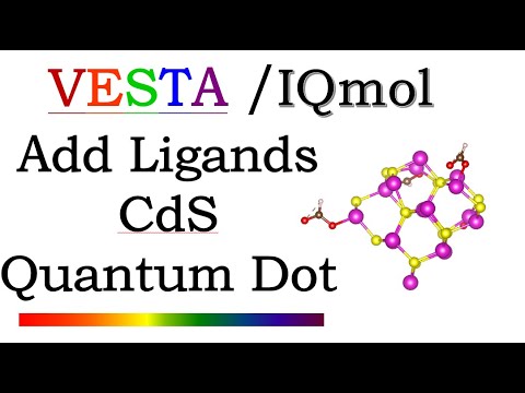 VESTA / IQmol Software - Add Ligands to CdS Quantum Dot