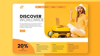 How to Build Travel Website From Scratch Using HTML CSS JavaScript