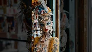 Artistic Masquerade Fashion॥ Tattoos Glam and Bold Style #Shorts