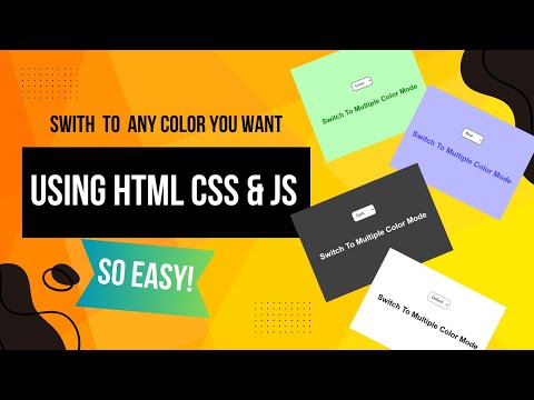 Switch Color Mode in Javascript | Tutorial | Easy!