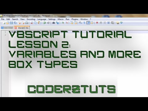 VBScript Tutorial: Lesson 2 Variables and More box types