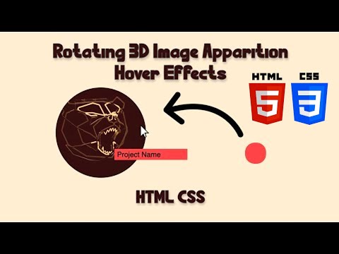 Rotating 3D Image Apparition Hover Effects - HTML CSS - No JavaScript
