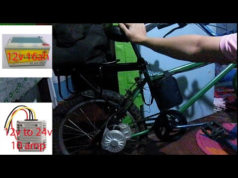 Electric Bike Using 12V Battery + Converter To Run
