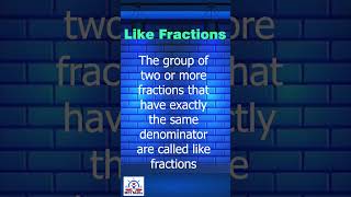 Like Fractions #MCISkills  #mathtutorial #maths #primefactorization #likefraction #likefractions