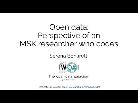 Open data: Perspective of an MSK researcher who codes