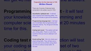 TCS interview process | #shorts #tcs #interviewquestions
