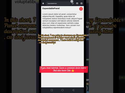 JavaScript Expandable Panel: A YouTube Description Clone #shorts #bajrangcoders #coding #clone