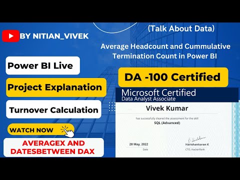 Turnover or Attrition Ratio in Power BI || Average Termination and  Headcount Calculation || HR Data