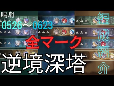 【鳴潮】今シーズンの逆境深塔で使った編成を紹介（0526〜0623）