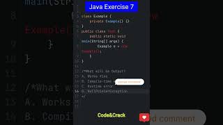 Day 14| Why This Java Code Fails to Run? | Private Constructor Explained