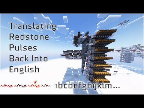Teaching Machines to read English from Redstone Pulses (Whatsapp Project part 2)