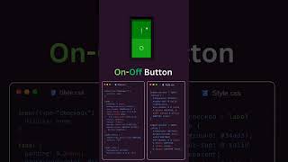 Create On Off Button using CSS #codeinvent